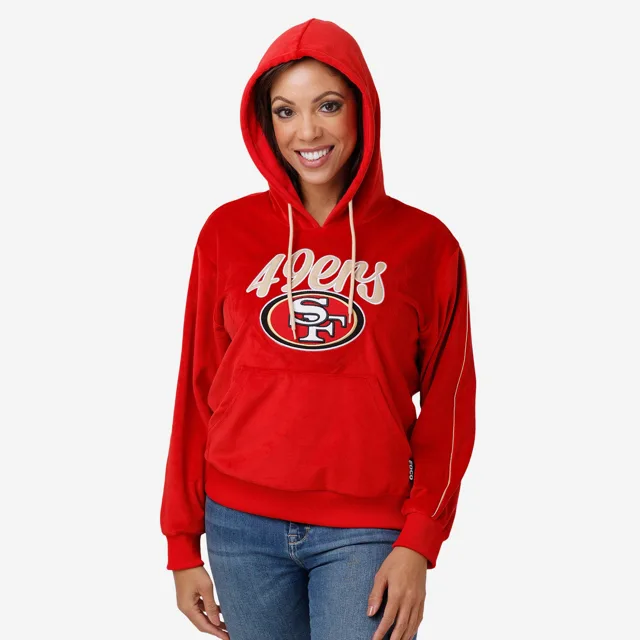 San Francisco 49ers Sweat à capuche en velours pour femme