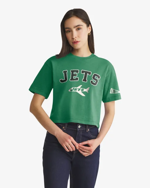 New York Jets HISTORIQUE ELMORE BIEN PORTÉ '47 HEAVY SLUB TEE FEMME
