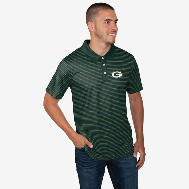 Polo rayé en polyester Green Bay Packers