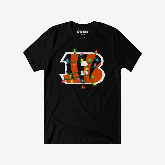 Cincinnati Bengals T-shirt avec logo principal Holiday Lights
