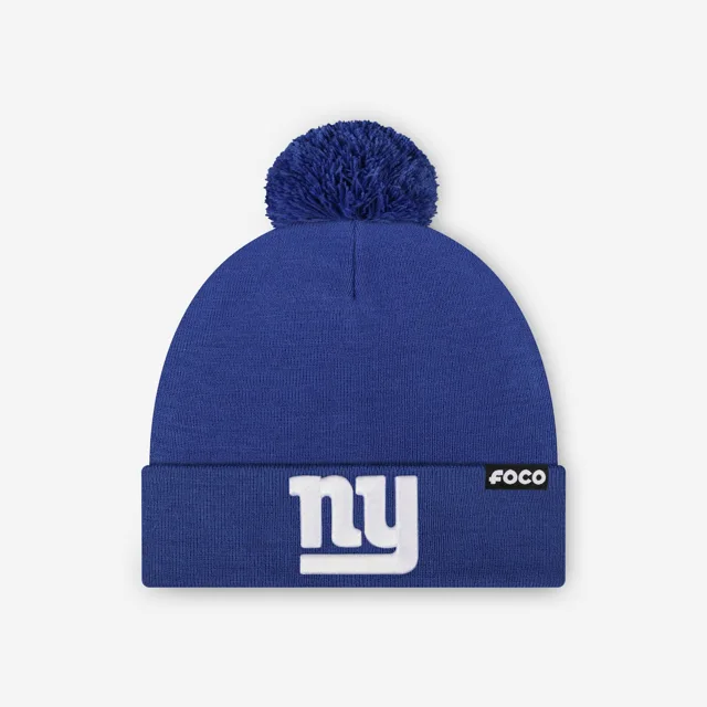 Bonnet à pompon avec logo principal New York Giants Basic