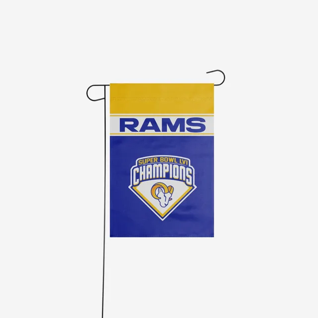Los Angeles Rams Drapeau de jardin des champions du Super Bowl LVI