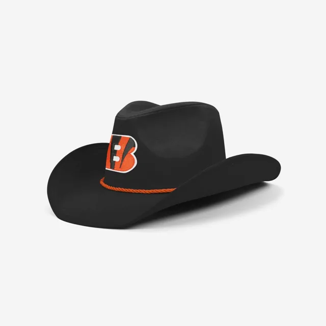 Chapeau de cowboy noir Cincinnati Bengals