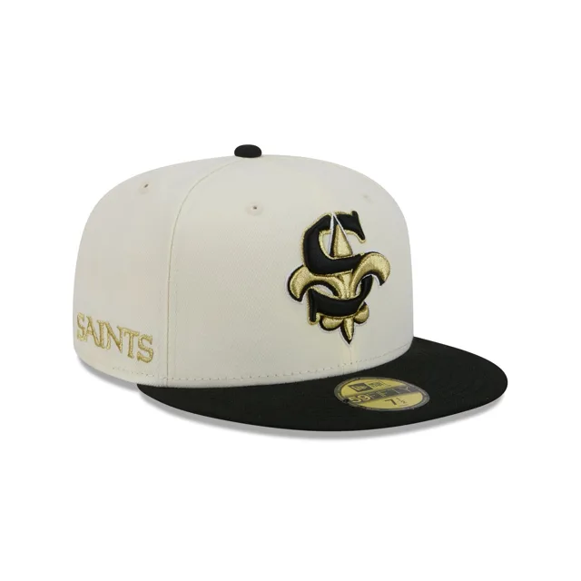 New Orleans Saints Deceptor Chrome Blanc 59FIFTY Casquette ajustée