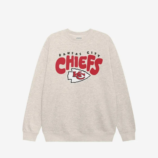 Sweat-shirt à col rond bulle Kansas City Chiefs