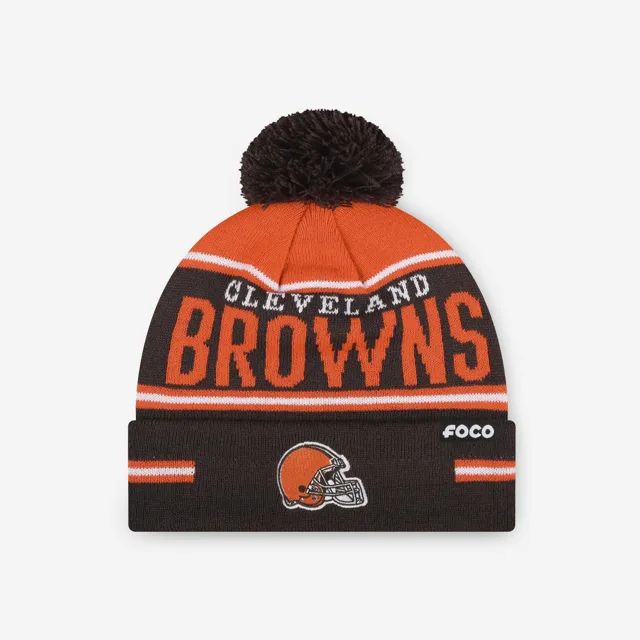 Cleveland Browns Bonnet à pompon à rayures et gros mot