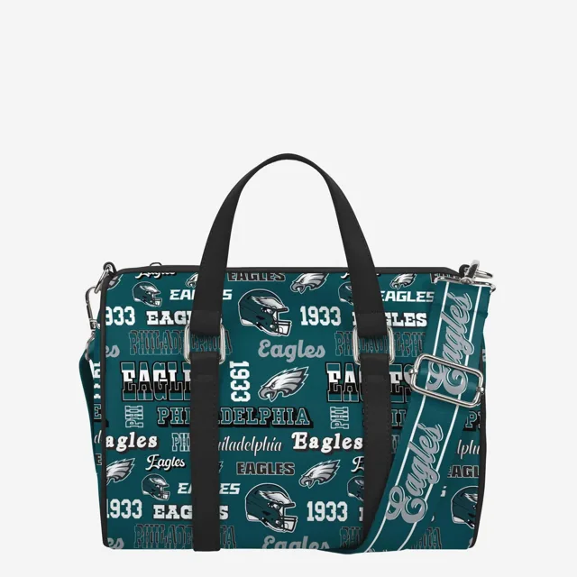 Philadelphia Eagles Répéter Sac tonneau moyen en nylon à imprimé rétro