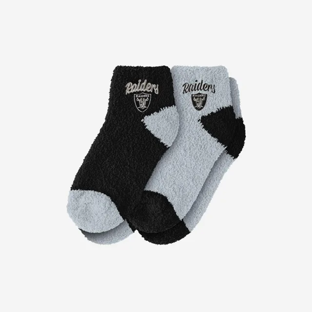 Las Vegas Raiders Lot de 2 socquettes floues avec logo script pour femme
