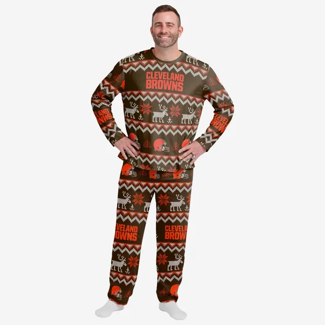 Cleveland Browns Pyjama de vacances en famille à motif laid pour hommes