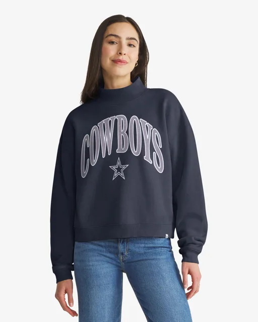 Dallas Cowboys Vantage '47 Pull à col montant pour femme