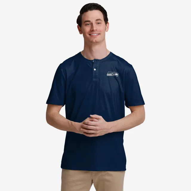 Seattle Seahawks Solid Team Logo Henley à manches courtes