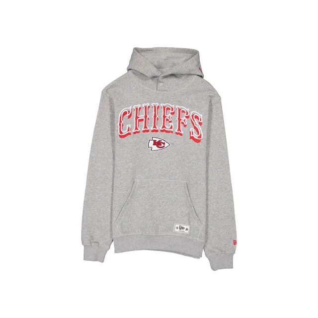 Kansas City Chiefs Sweat à capuche universitaire gris chiné