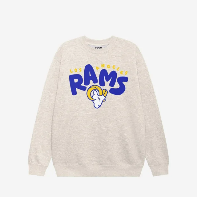 Sweat-shirt à col rond bulle Los Angeles Rams