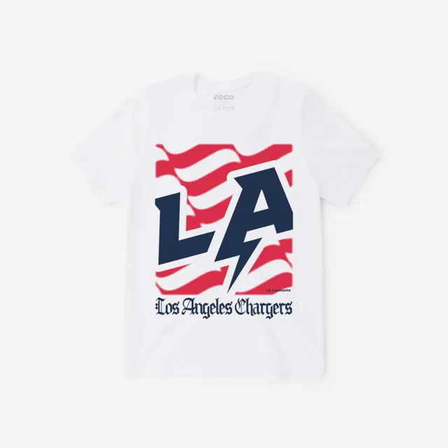 Los Angeles Chargers T-shirt avec le mot-symbole du patrimoine américain