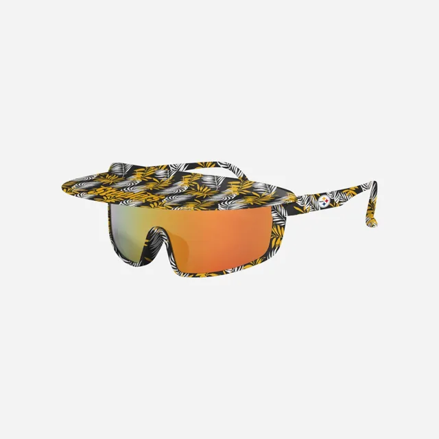 Lunettes de soleil à visière florale Pittsburgh Steelers