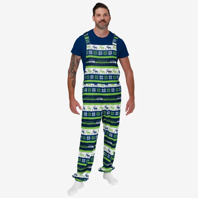 Seattle Seahawks Salopette à bretelles Ugly Home Gating pour hommes