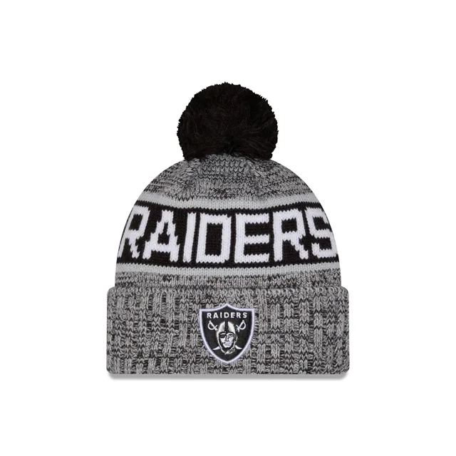 Las Vegas Raiders Bonnet en tricot à pompon tricolore