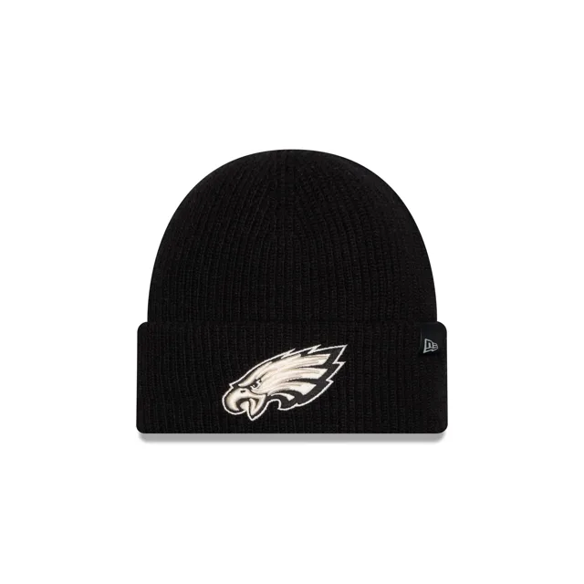 Philadelphia Eagles Bonnet en laine noir à revers court