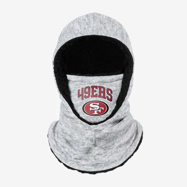 San Francisco 49ers Snood à capuche gris chiné avec grand logo