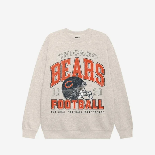 Sweat-shirt universitaire à col rond Chicago Bears