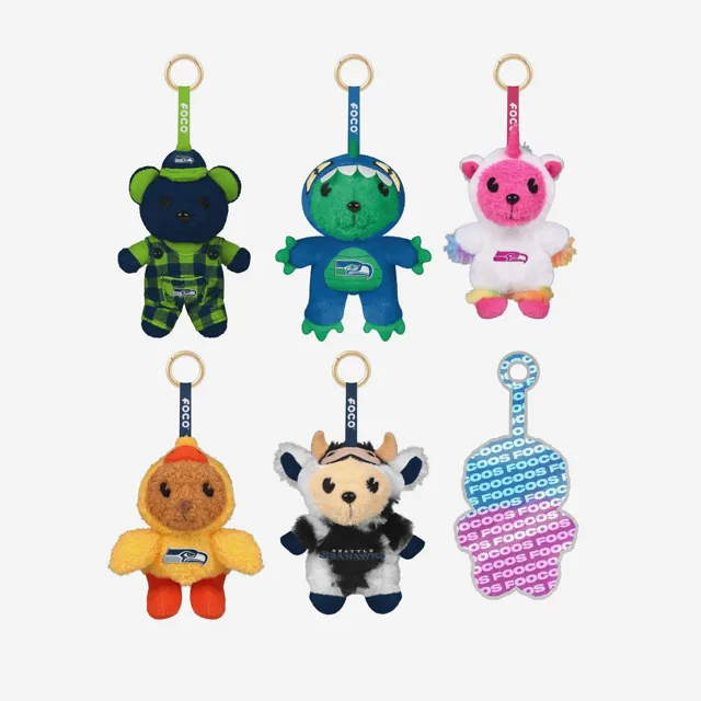 Seattle Seahawks FOOCOOS Peluche Sac Charm Porte-clés Blind Box Série 1