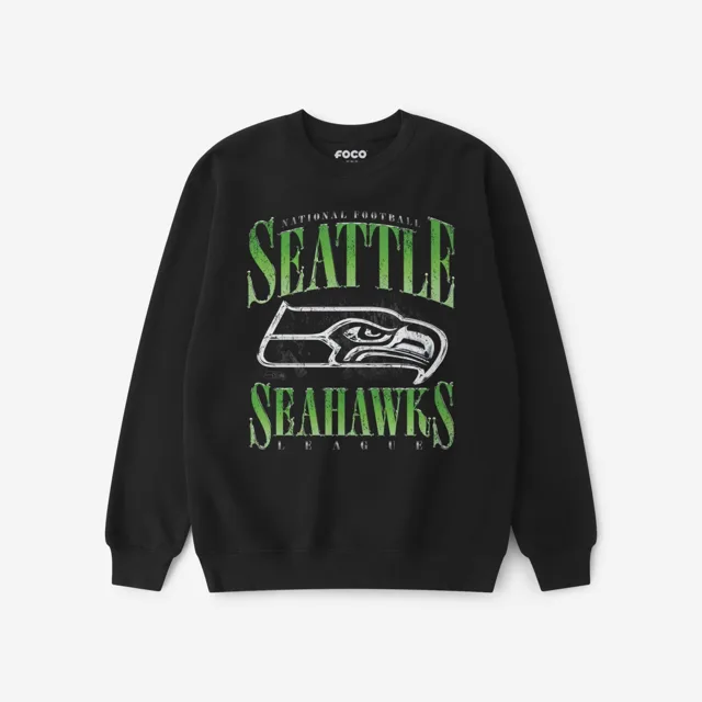 Seattle Seahawks Sweat-shirt à col rond chromé Stack