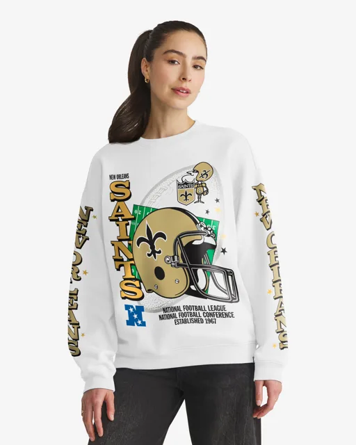 New Orleans Saints ÉQUIPAGE SURDIMENSIONNÉ HISTORIQUE THUNDEROUS '47 POUR FEMMES