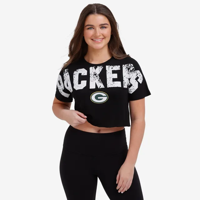 Green Bay Packers Haut court avec mot-symbole en détresse pour femme