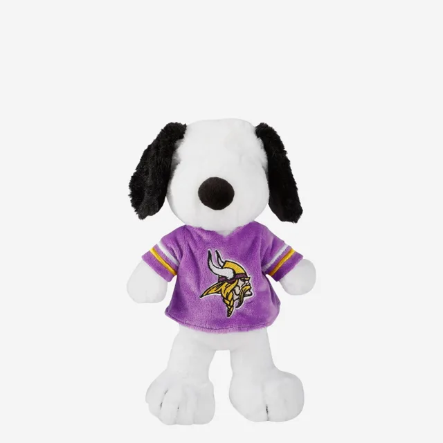 Minnesota Vikings Snoopy Peanuts Team Jersey Peluche
