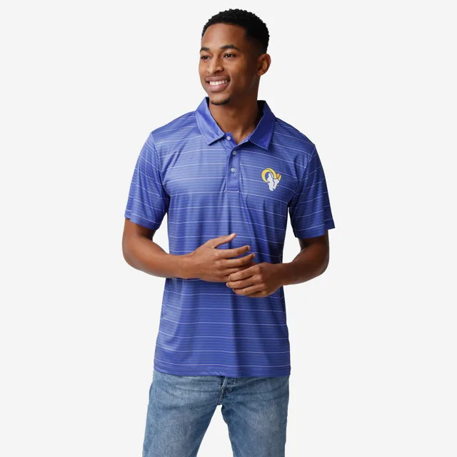 Polo rayé en polyester Los Angeles Rams