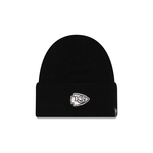 Kansas City Chiefs Bonnet en tricot sans revers en cachemire noir