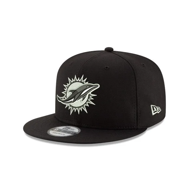 Miami Dolphins Casquette Snapback 9FIFTY noire et blanche