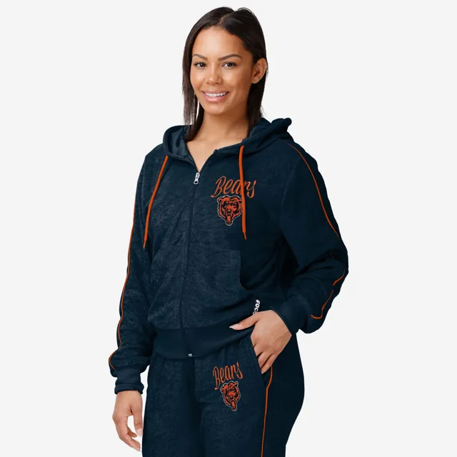 Chicago Bears Haut zippé en tricot éponge pour femme