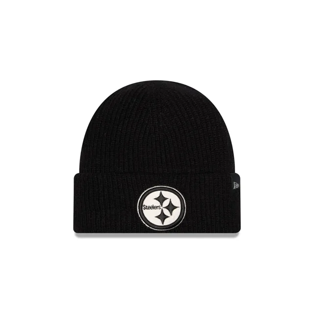Pittsburgh Steelers Bonnet en laine noir à revers court