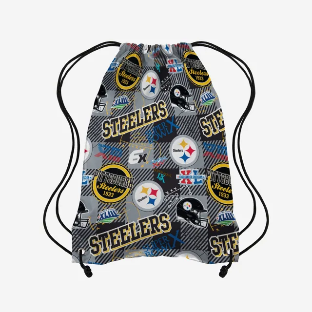Pittsburgh Steelers Sac à dos à cordon imprimé à répétition thématique