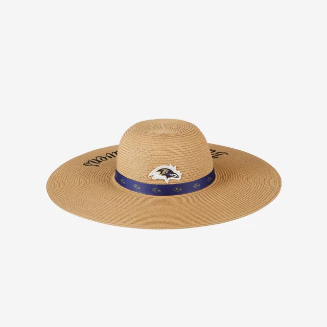 Baltimore Ravens Chapeau de paille de plage avec mot-symbole pour femme