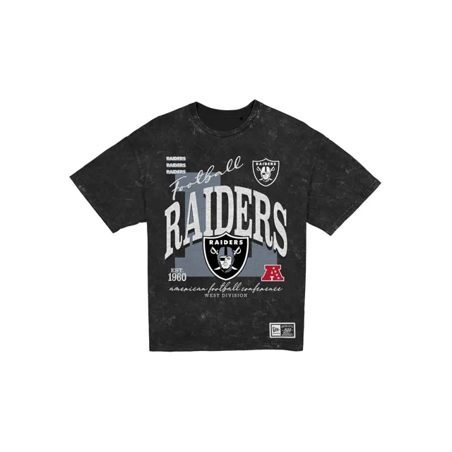Las Vegas Raiders T-shirt délavé surdimensionné pour femme