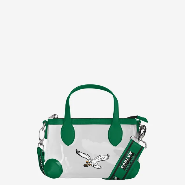 Philadelphia Eagles Mini sac à main rétro transparent avec grand logo