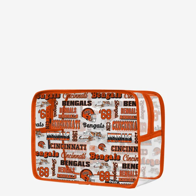Cincinnati Bengals Répéter Trousse à maquillage transparente à imprimé rétro