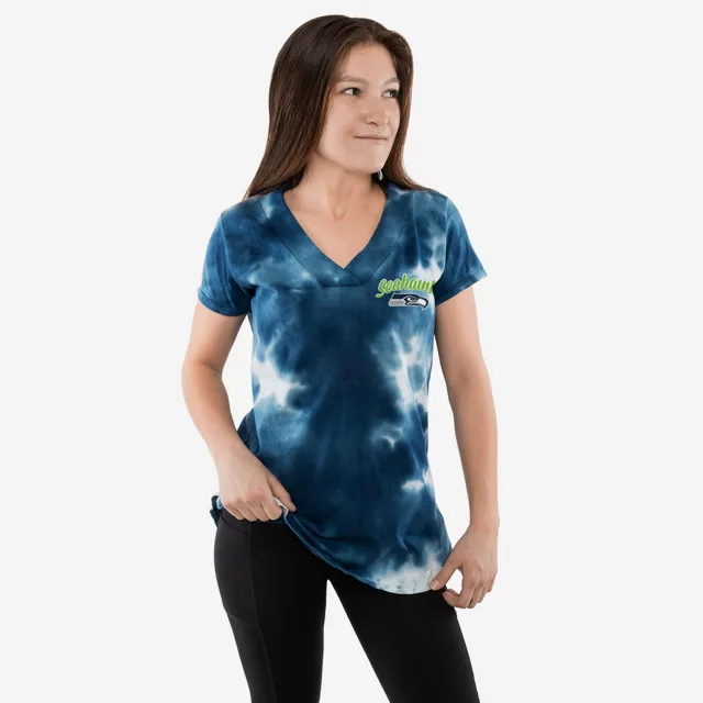 Seattle Seahawks T-shirt surdimensionné Tie-Dye Rush pour femme