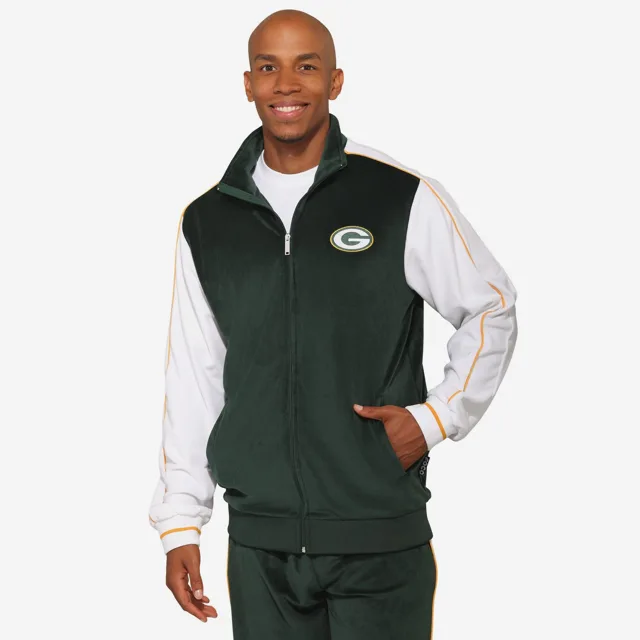 Green Bay Packers Haut zippé en velours bicolore