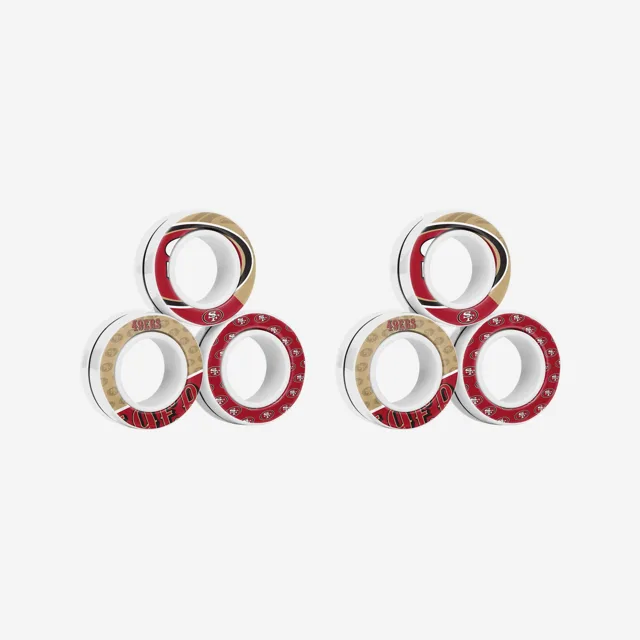 San Francisco 49ers Lot de 6 bagues magnétiques