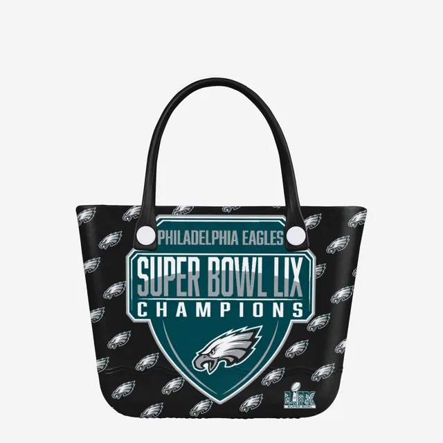 Philadelphia Eagles Super Bowl LIX Champions Grand Logo Mini Sac fourre-tout à hayon imprimé