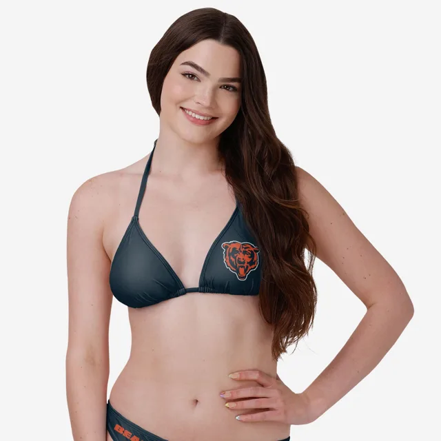 Chicago Bears Haut de bikini à logo uni pour femme