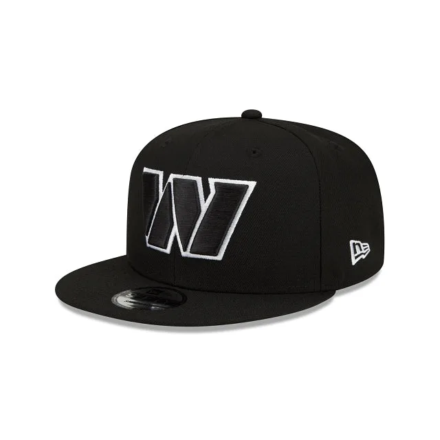 Washington Commanders Casquette Snapback 9FIFTY noire et blanche