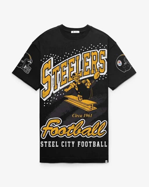 Pittsburgh Steelers ROBE T-SHIRT HISTORIQUE GEMSTONE SWASH '47 FEMME
