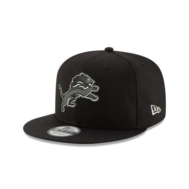 Detroit Lions Casquette Snapback 9FIFTY noire et blanche