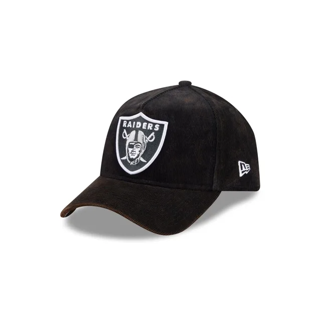 Las Vegas Raiders Chapeau ajusté en velours côtelé Wale 59FORTY A-Frame