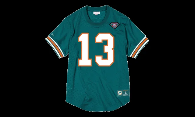 Chemise à col rond en maille avec nom et numéro NFL "Miami Dolphins - Sarcelle" NNMPMG18061 MDOTEAL94DMA