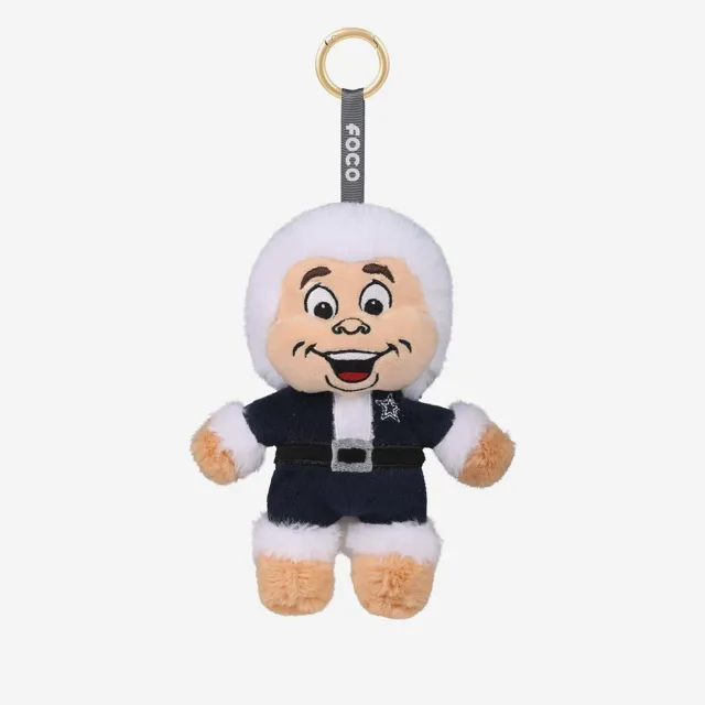 Dallas Cowboys Porte-clés en peluche mascotte Père Noël avec breloque pour sac